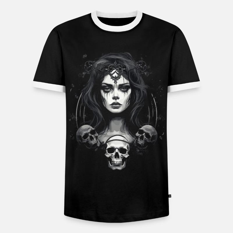 Gothic Aesthetics Goth - Men's Ringer Shirt - black/white