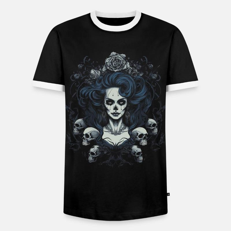 Gothic Aesthetics Goth - Men's Ringer Shirt - black/white