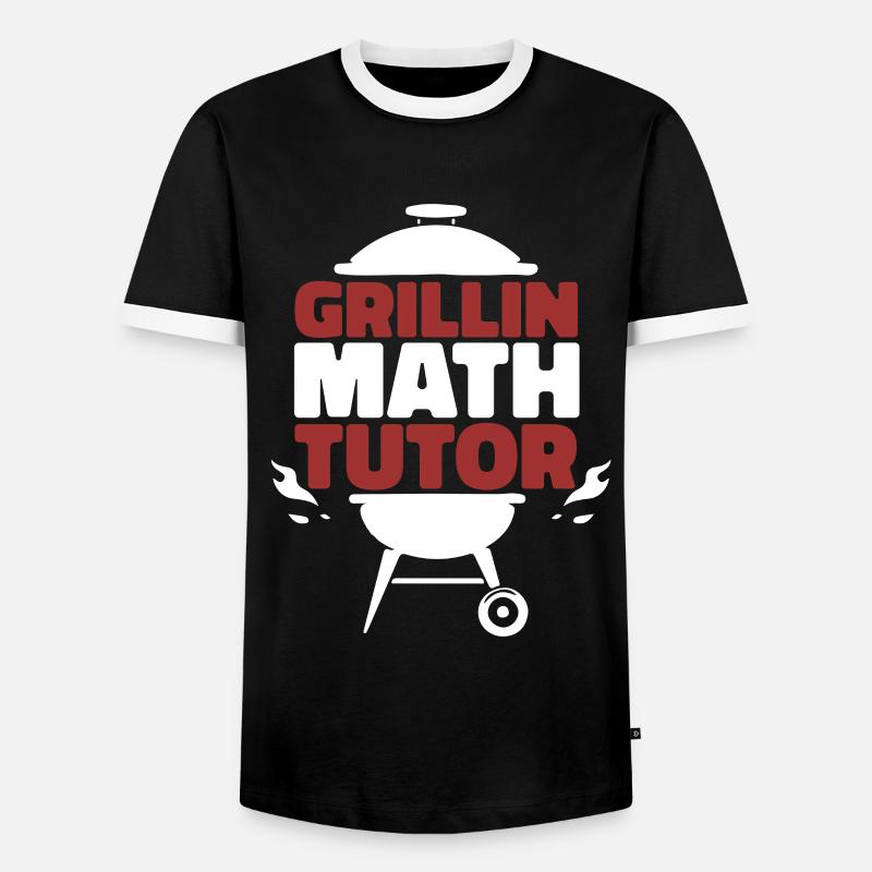 Math Teacher Math Teacher Grill - Men's Ringer Shirt - black/white