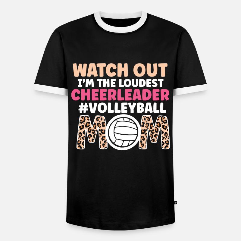 Volleyball Mutter Volleyball Mutter - Männer Kontrast-T-Shirt - Schwarz/Weiß