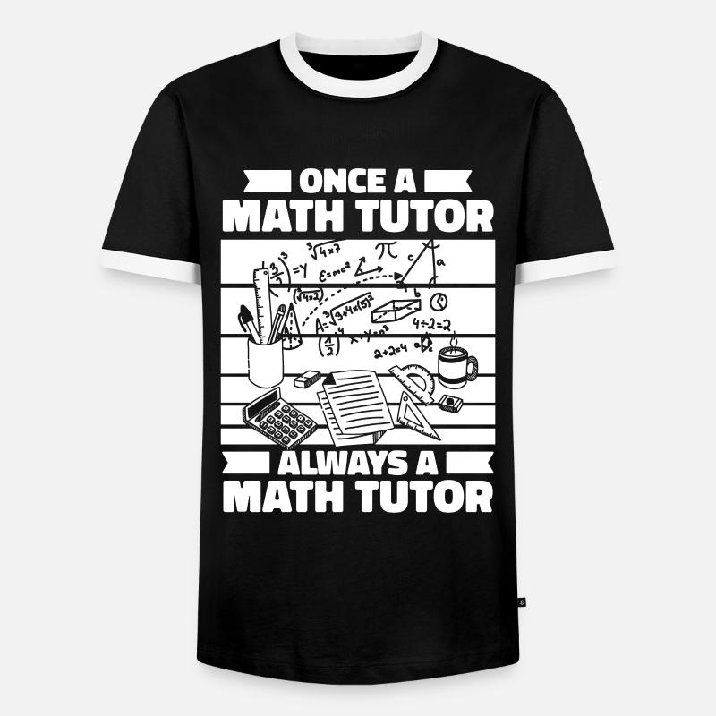 Mathelehrer Mathe Lehrer Stets - Männer Kontrast-T-Shirt - Schwarz/Weiß