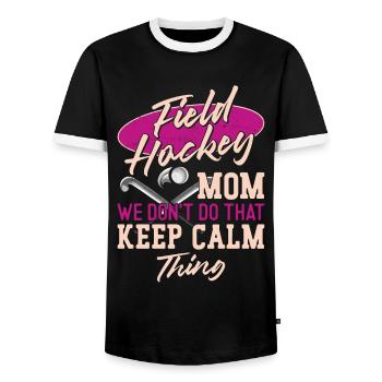 Hockey sur gazon Maman Hockey sur gazon Maman - T-shirt contrasté Homme - noir/blanc - Devant - AI Model Female 172 light (172cm) & AI Model Male 178 light (178cm)