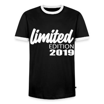 Édition limitée 2019 - T-shirt contrasté Homme - noir/blanc - Devant - AI Model Female 172 light (172cm) & AI Model Male 178 light (178cm)