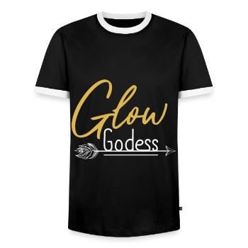 Esthéticienne, Soins de la peau, Beauté, Dermantologue, - T-shirt contrasté Homme - noir/blanc - Devant - AI Model Female 172 light (172cm) & AI Model Male 178 light (178cm)