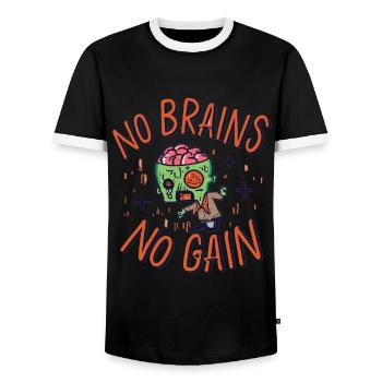 Zombies Zombie Halloween Zombie Kostüm - Männer Kontrast-T-Shirt - Schwarz/Weiß - Vorne - AI Model Female 172 light (172cm) & AI Model Male 178 light (178cm)