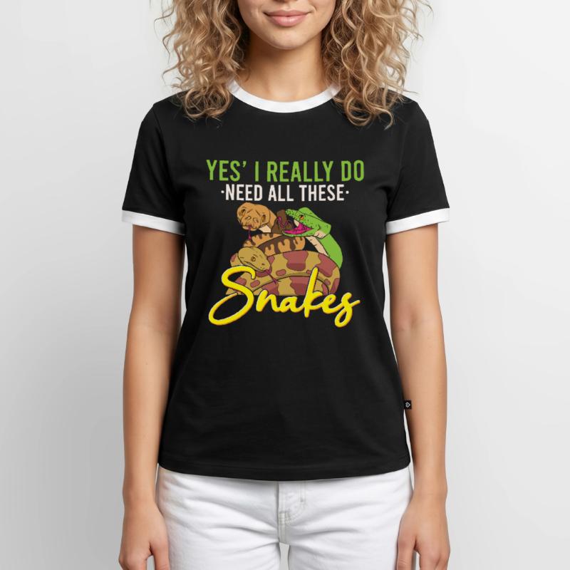 Funny Python Snake / Boa Constrictor Men's Ringer Shirt