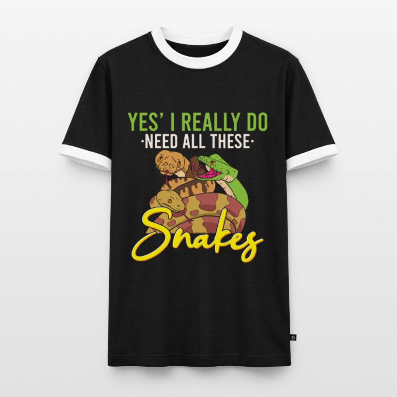 Funny Python Snake / Boa Constrictor Men's Ringer Shirt