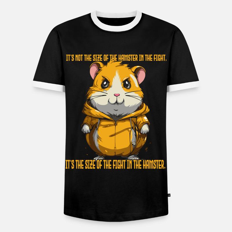 Der Mut eines Hamsters - Männer Kontrast-T-Shirt - Schwarz/Weiß