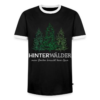 Schwarzwald Landei Dorfleben Landleben Dorf Natur - Männer Kontrast-T-Shirt - Schwarz/Weiß - Vorne - AI Model Female 172 light (172cm) & AI Model Male 178 light (178cm)