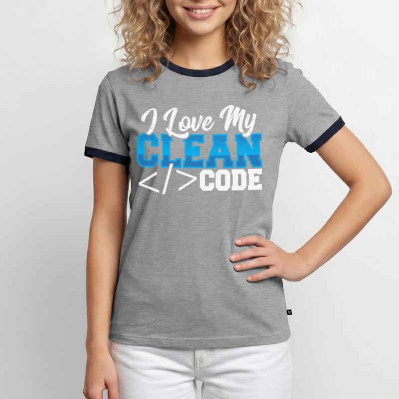 Programmation J’aime mon code propre T-shirt contrasté Homme