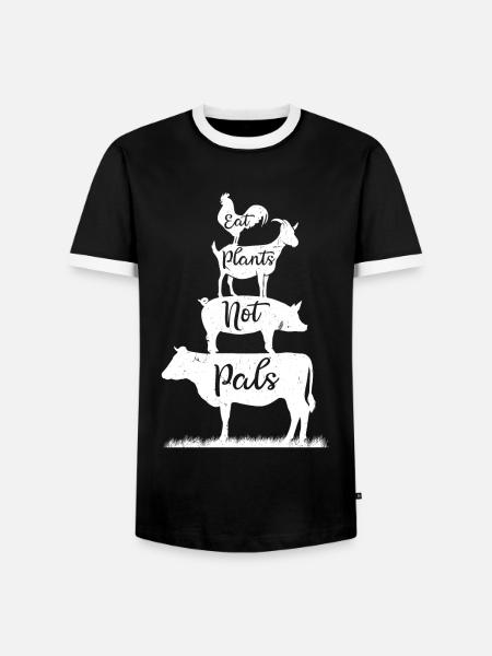 Veganer Vegetarier Lebensmittel Diät - Männer Kontrast-T-Shirt - Schwarz/Weiß
