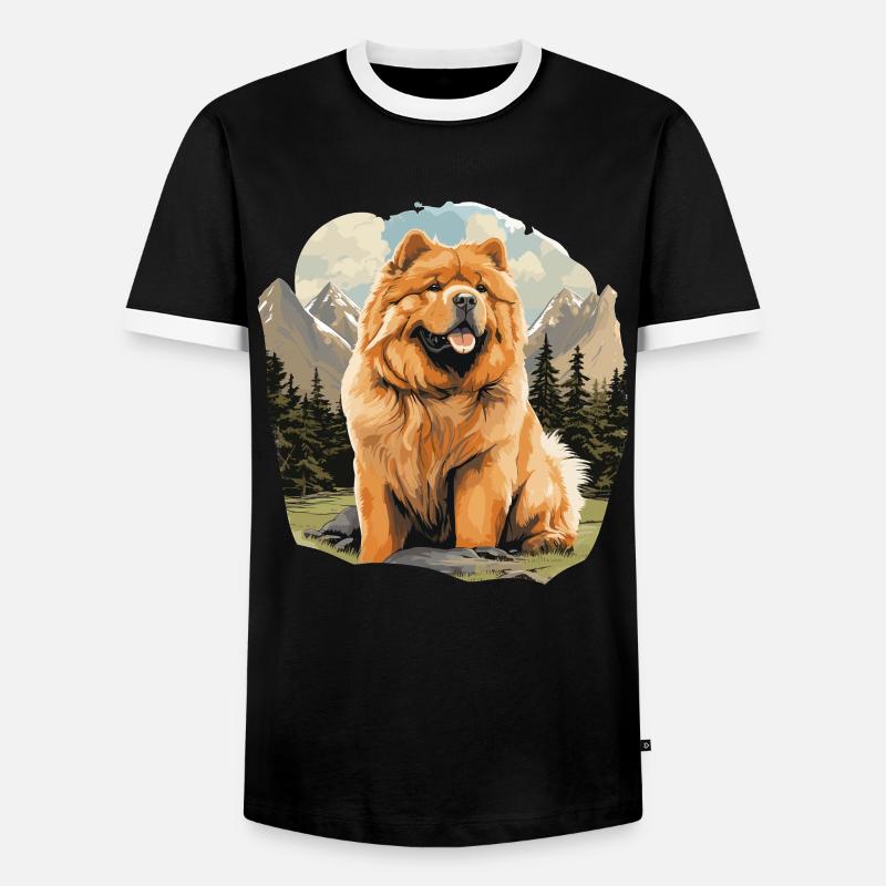 Dog Chow Chow - Men's Ringer Shirt - black/white
