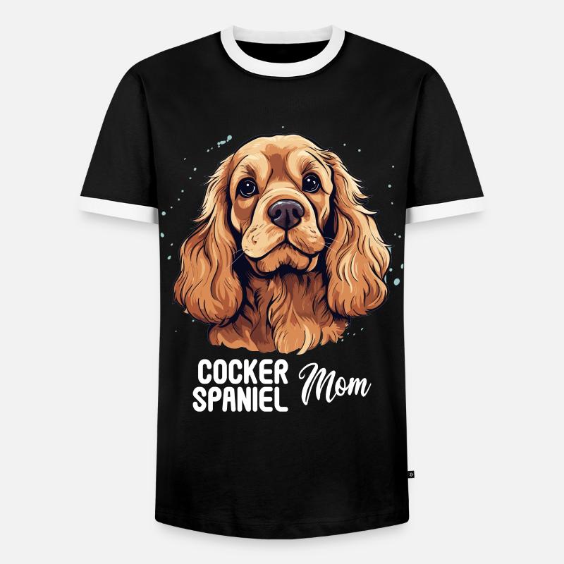 Dog Cocker Spaniel - Men's Ringer Shirt - black/white