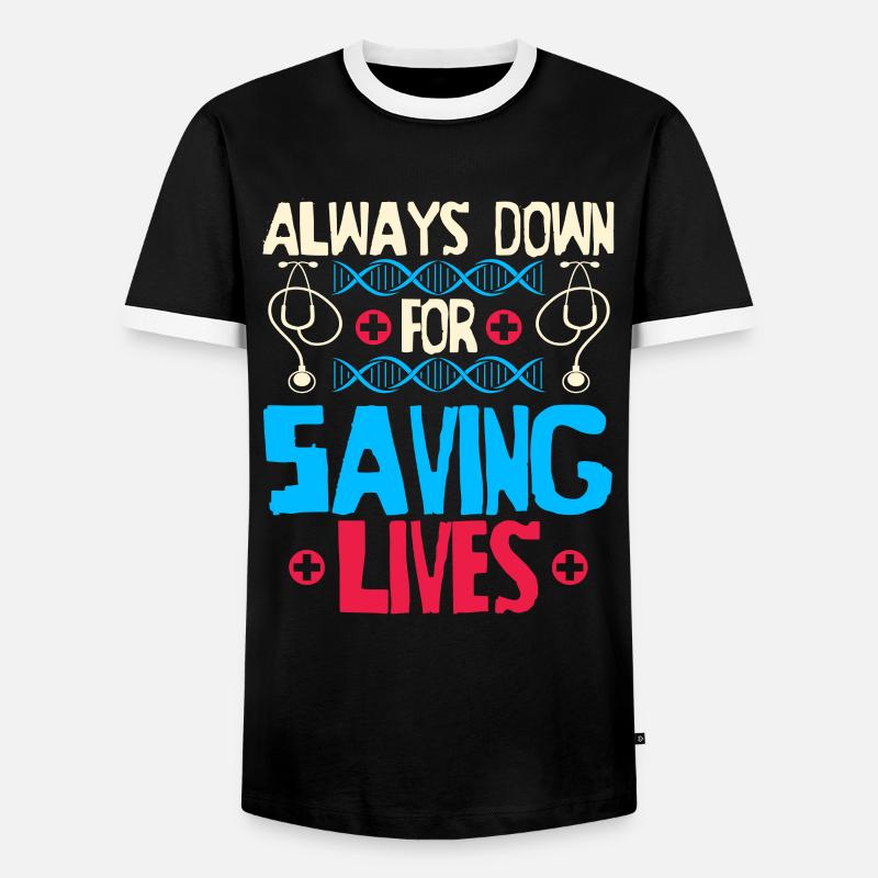 Krankenschwester Witzig Notfall Krankenschwester - Männer Kontrast-T-Shirt - Schwarz/Weiß