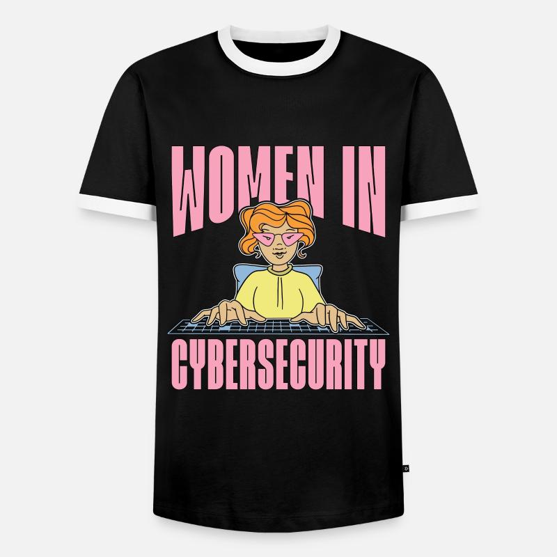 Cybersecurity Women In Cybersecurity Programming - Männer Kontrast-T-Shirt - Schwarz/Weiß