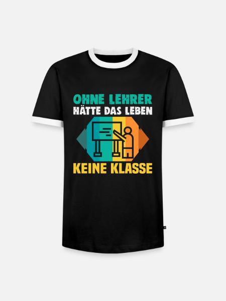 Bester Lehrer Rente Geschenkidee Schüler - Männer Kontrast-T-Shirt - Schwarz/Weiß