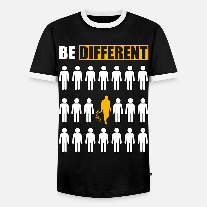 Be Different Ant - Men's Ringer Shirt - black/white