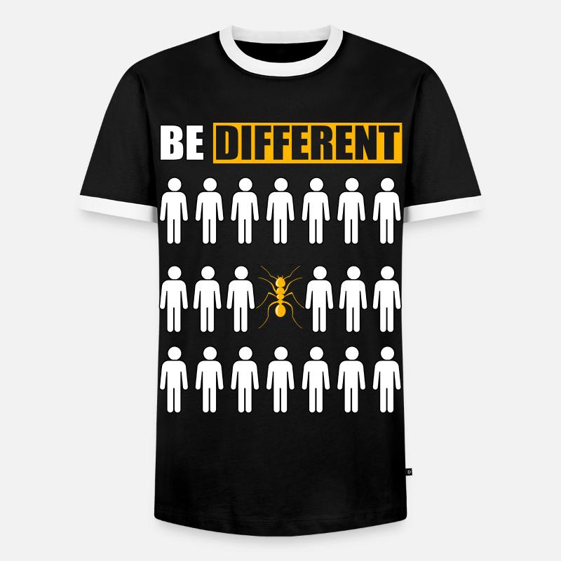 Be Different Ameise - Männer Kontrast-T-Shirt - Schwarz/Weiß