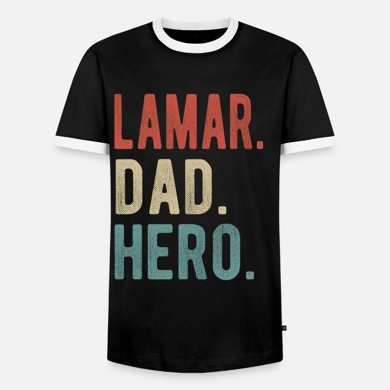 Lamar Papa Held - Männer Kontrast-T-Shirt - Schwarz/Weiß
