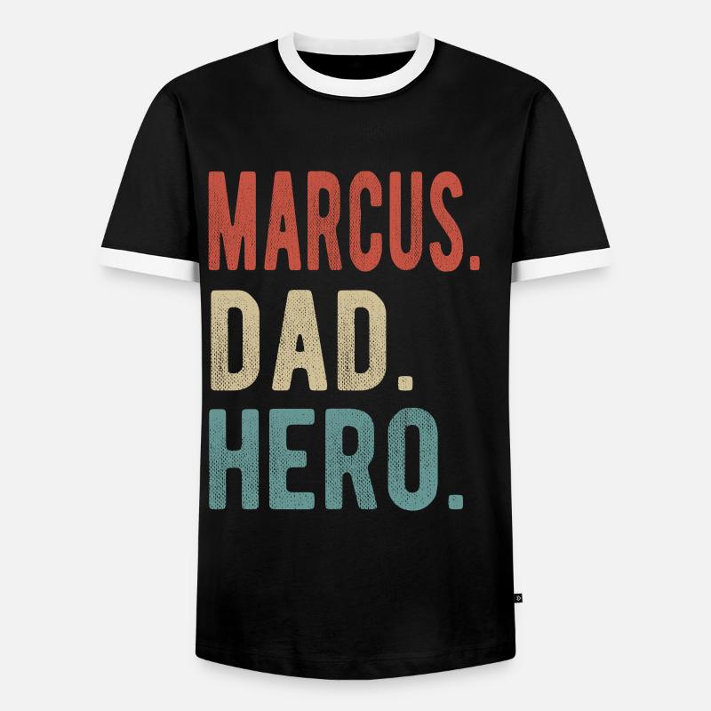 Marcus Papa Held - Männer Kontrast-T-Shirt - Schwarz/Weiß