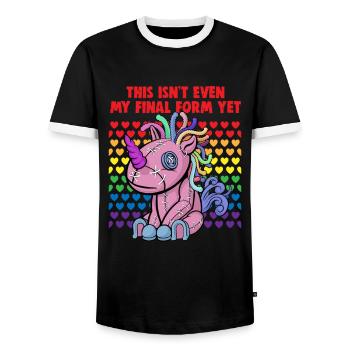 Bisexuell Transgender Pride Day LGBT - Männer Kontrast-T-Shirt - Schwarz/Weiß - Vorne - AI Model Female 172 light (172cm) & AI Model Male 178 light (178cm)