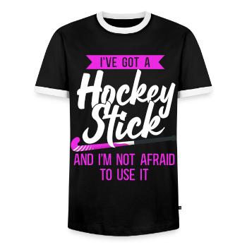 Field Hockey I've Got A Hockey - Männer Kontrast-T-Shirt - Schwarz/Weiß - Vorne - AI Model Female 172 light (172cm) & AI Model Male 178 light (178cm)