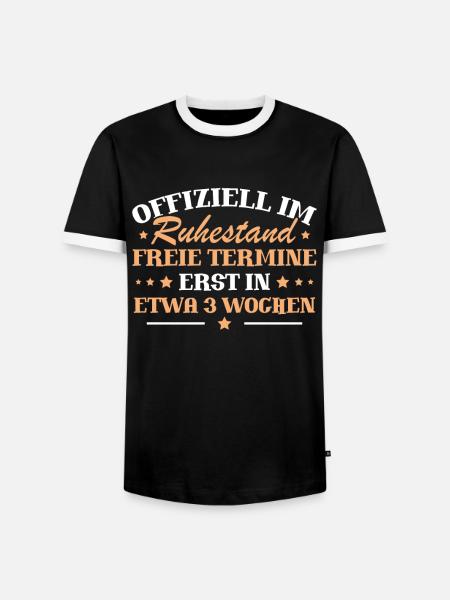 Offiziell im ruhestand - Männer Kontrast-T-Shirt - Schwarz/Weiß