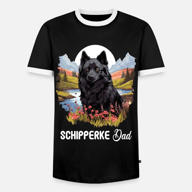 Schipperke - Men's Ringer Shirt - black/white