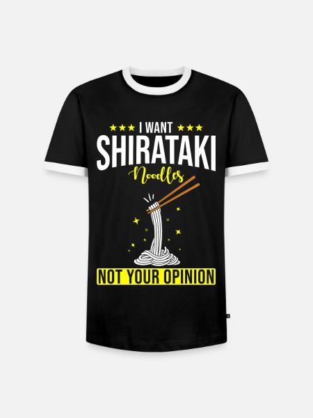 Shiritaki Nudeln - Männer Kontrast-T-Shirt - Schwarz/Weiß