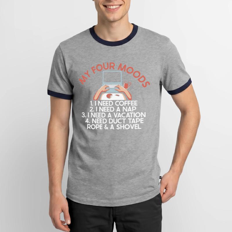 Entwickler Coder Programmierer Lustig Männer Kontrast-T-Shirt