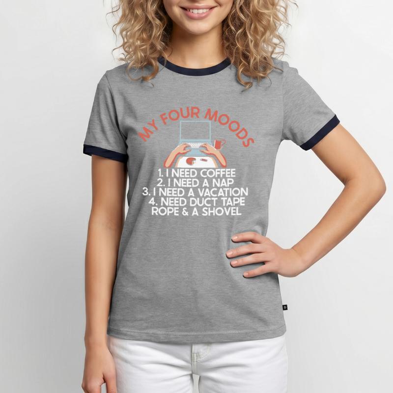 Entwickler Coder Programmierer Lustig Männer Kontrast-T-Shirt