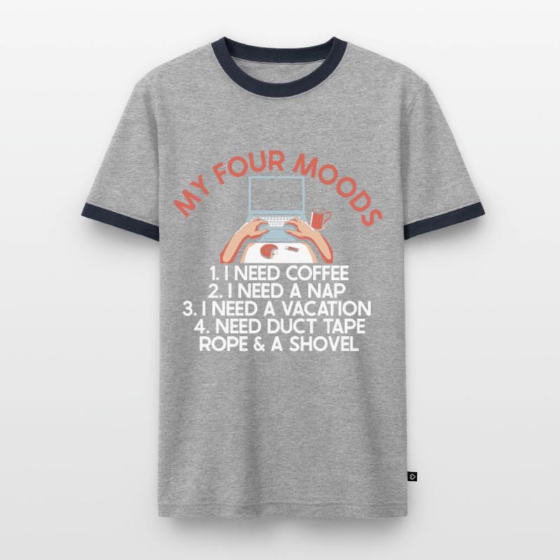 Entwickler Coder Programmierer Lustig Männer Kontrast-T-Shirt