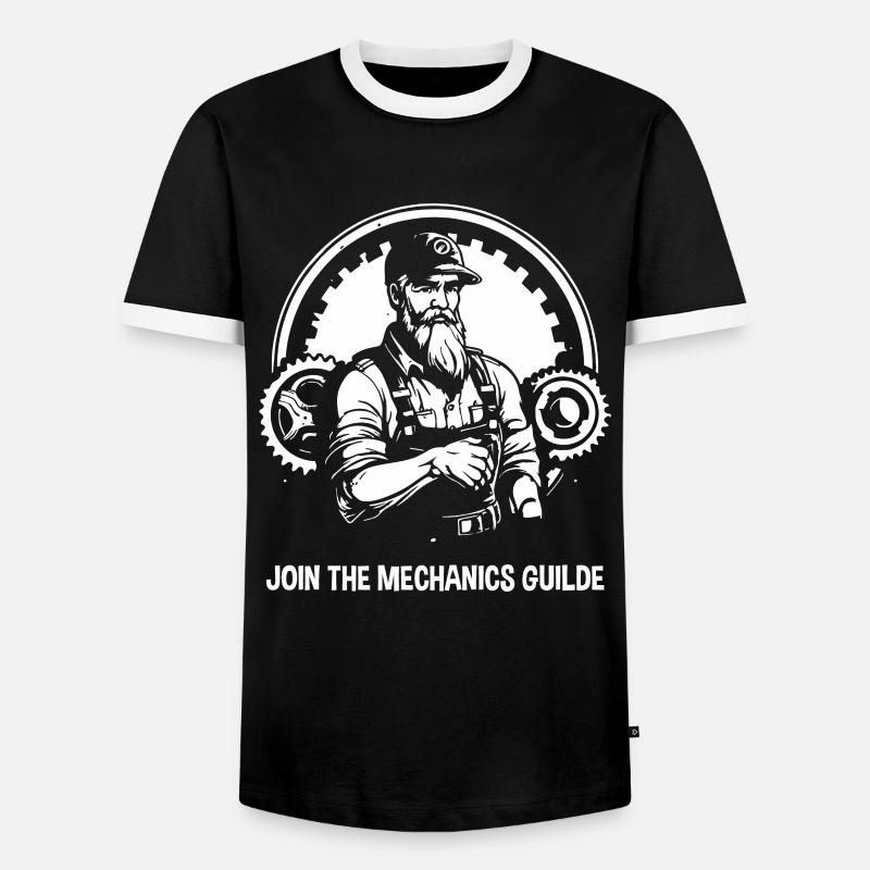 Join the Mechanics Guild - Men's Ringer Shirt - black/white