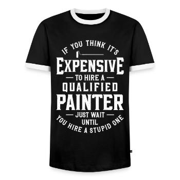House Painter Decorator If You - Männer Kontrast-T-Shirt - Schwarz/Weiß - Vorne - AI Model Female 172 light (172cm) & AI Model Male 178 light (178cm)