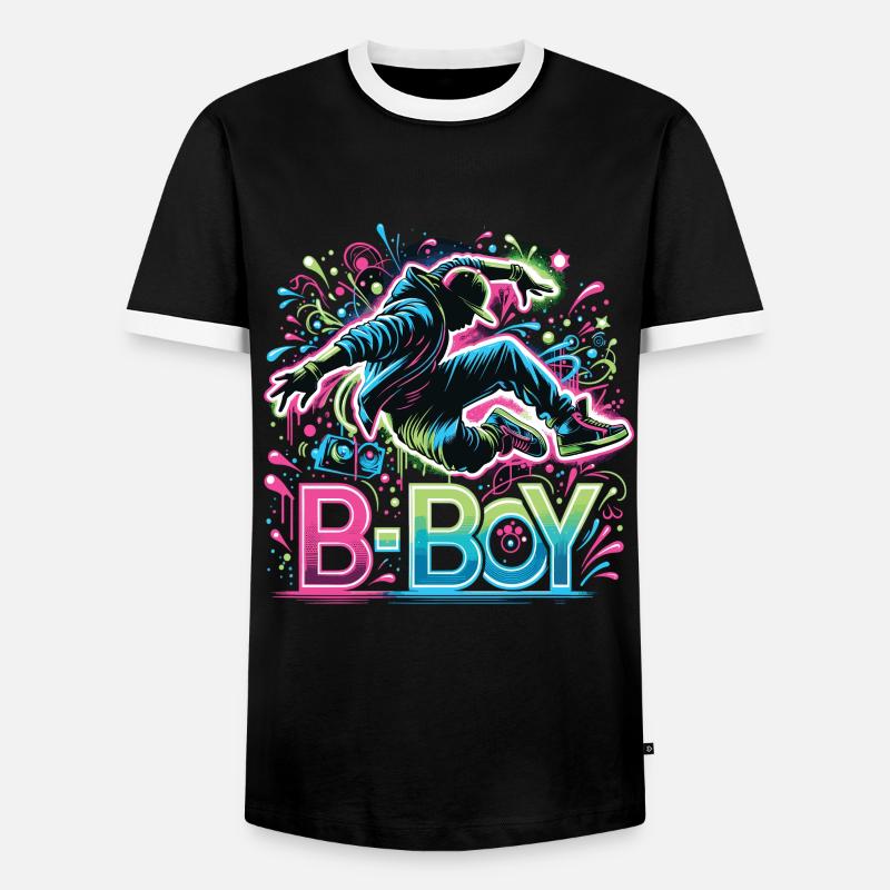 Breakdance Breakdancer Breakdance Kinder - Männer Kontrast-T-Shirt - Schwarz/Weiß