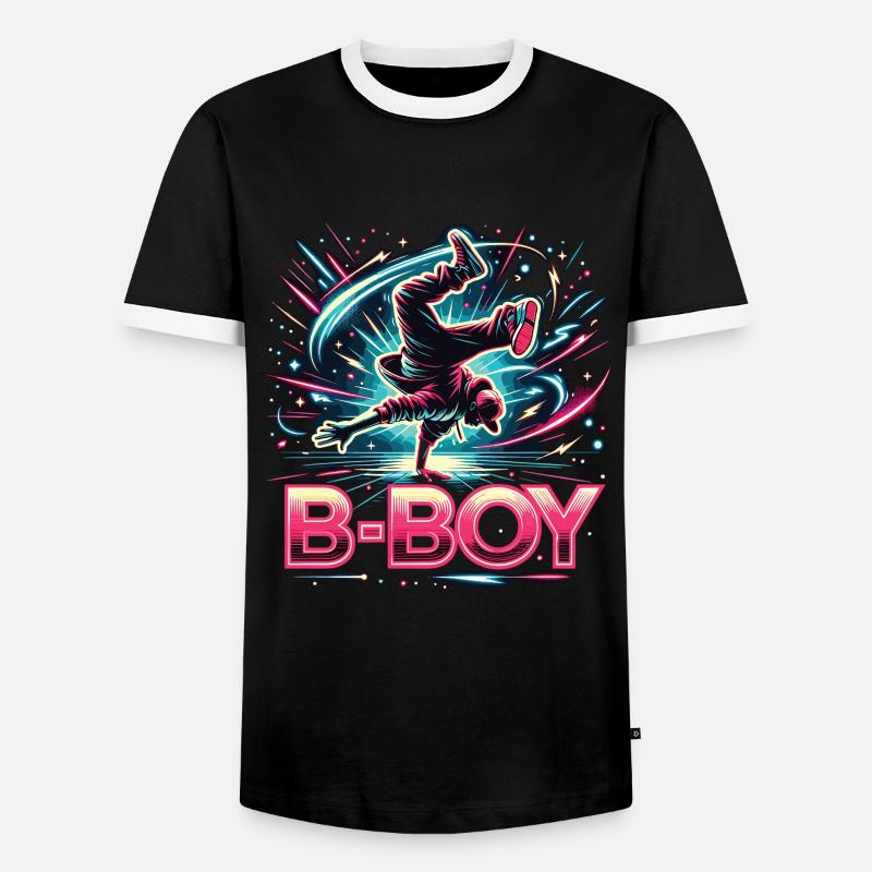 Breakdance Breakdancer Breakdance Kinder - Männer Kontrast-T-Shirt - Schwarz/Weiß