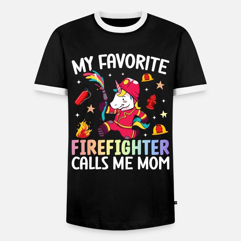 Firefighting - Men's Ringer Shirt - black/white