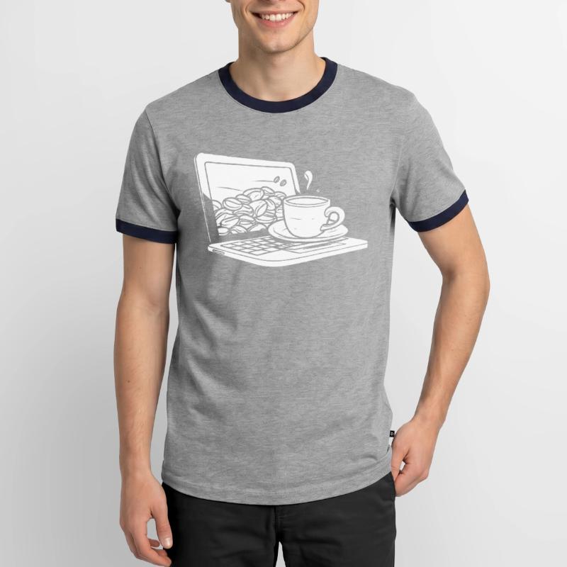 Developer, Coder, Programmer, Coffee Men's Ringer Shirt