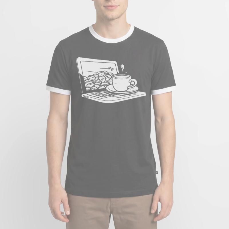 Developer, Coder, Programmer, Coffee Men's Ringer Shirt