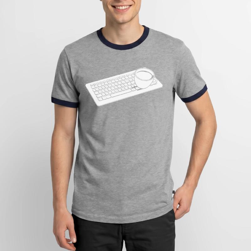 Developer, Coder, Programmer, Coffee Men's Ringer Shirt