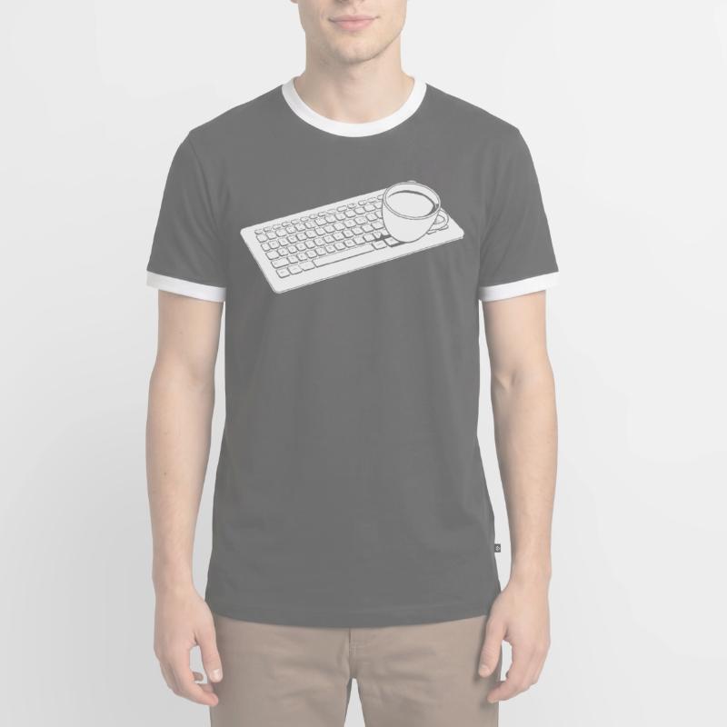 Developer, Coder, Programmer, Coffee Men's Ringer Shirt