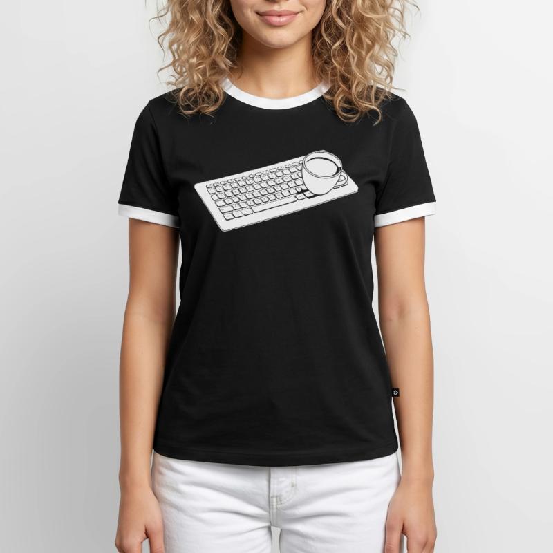 Developer, Coder, Programmer, Coffee Men's Ringer Shirt