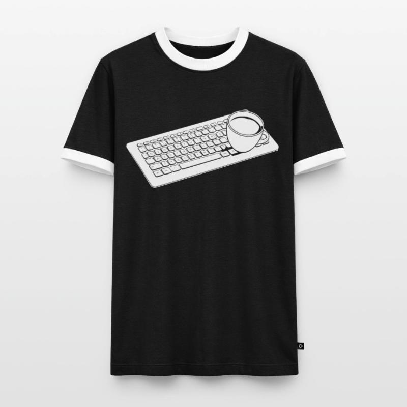 Developer, Coder, Programmer, Coffee Men's Ringer Shirt