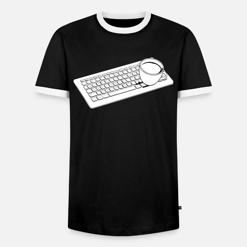 Entwickler Coder Programmierer Kaffee - Männer Kontrast-T-Shirt - Schwarz/Weiß