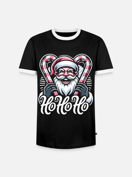 Ho Ho Ho - Männer Kontrast-T-Shirt - Schwarz/Weiß