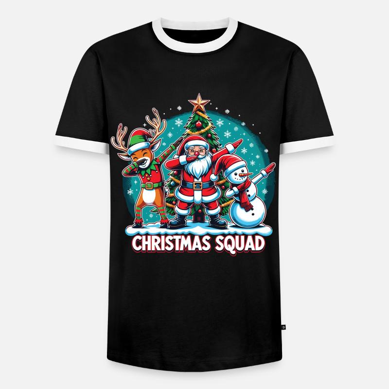 Christmas Squad - Men's Ringer Shirt - black/white