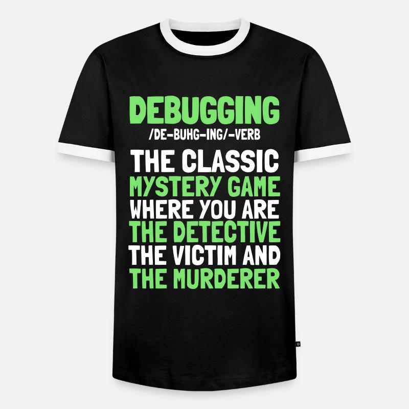 Entwickler Coder Programmierer Witzig Debugging - Männer Kontrast-T-Shirt - Schwarz/Weiß