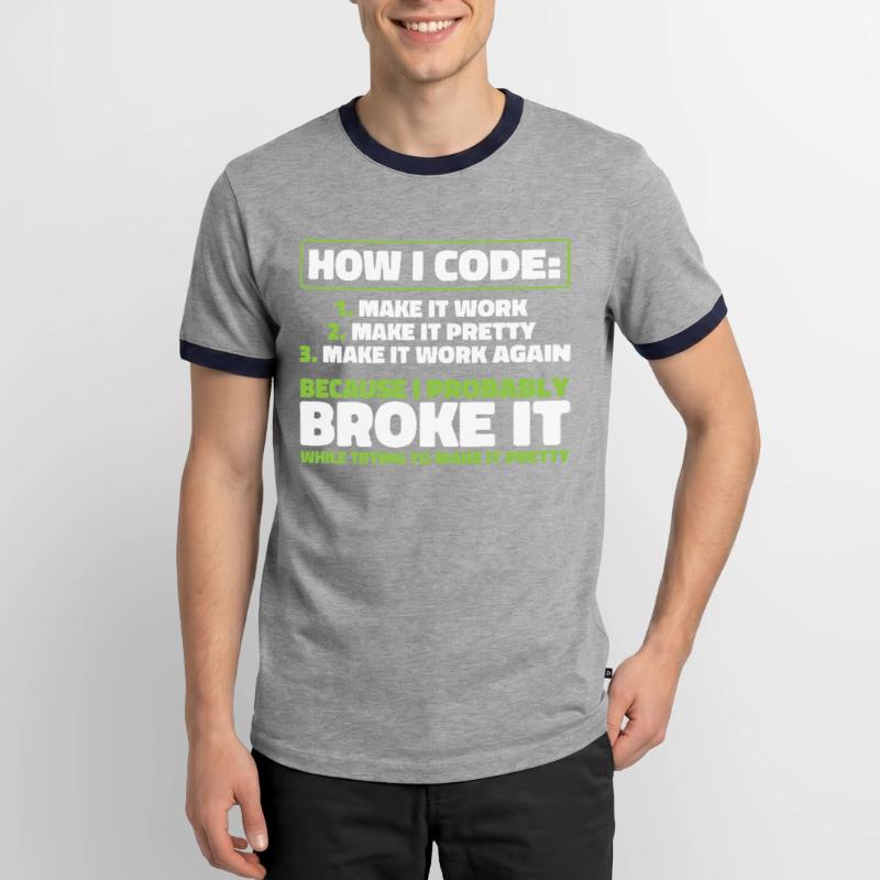 Developer, Coder, Programmer Men's Ringer Shirt