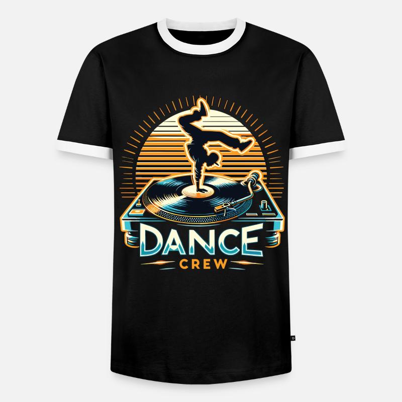 Breakdance Dance Crew - Männer Kontrast-T-Shirt - Schwarz/Weiß