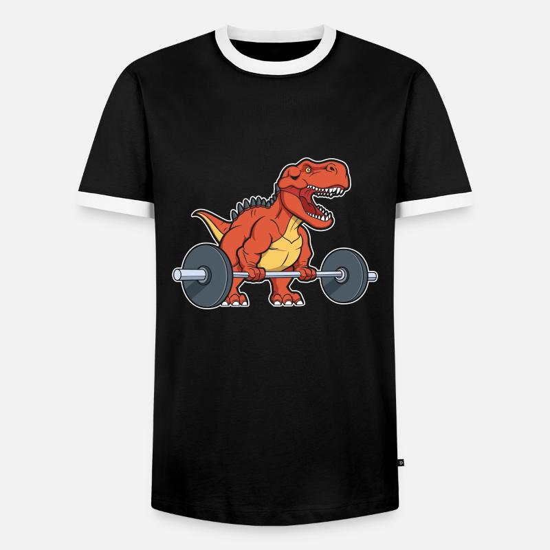 Trex T Rex Dino - Männer Kontrast-T-Shirt - Schwarz/Weiß